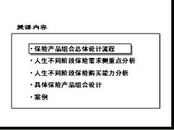 保險需求診斷與產品組合設計 從需求分析到營銷策劃的全流程指南